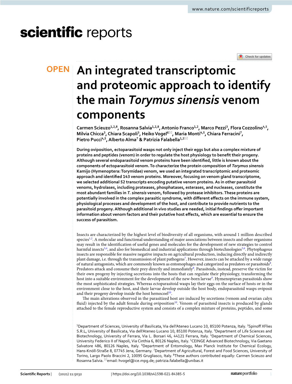 An Integrated Transcriptomic and Proteomic Approach to Identify The