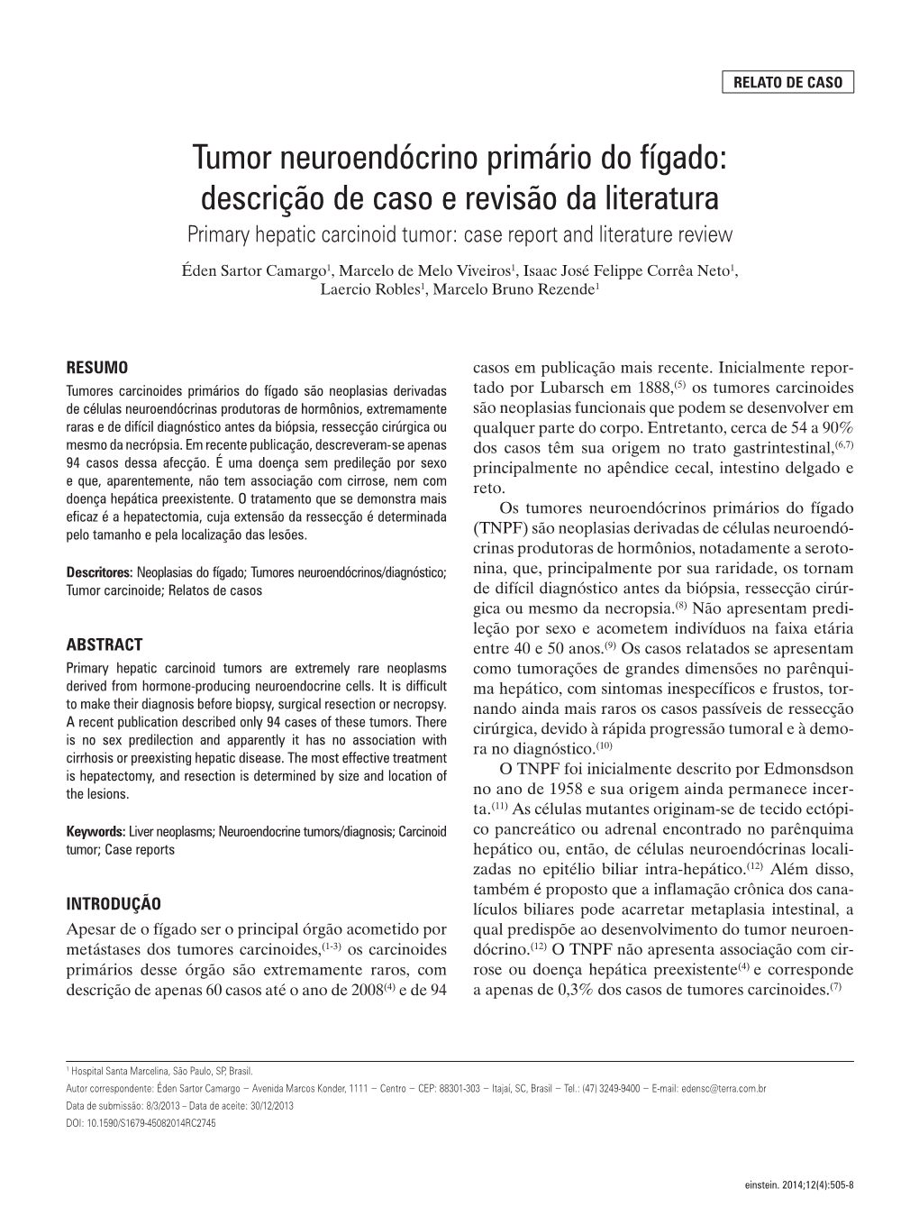 Primary Hepatic Carcinoid Tumor: Case Report and Literature Review