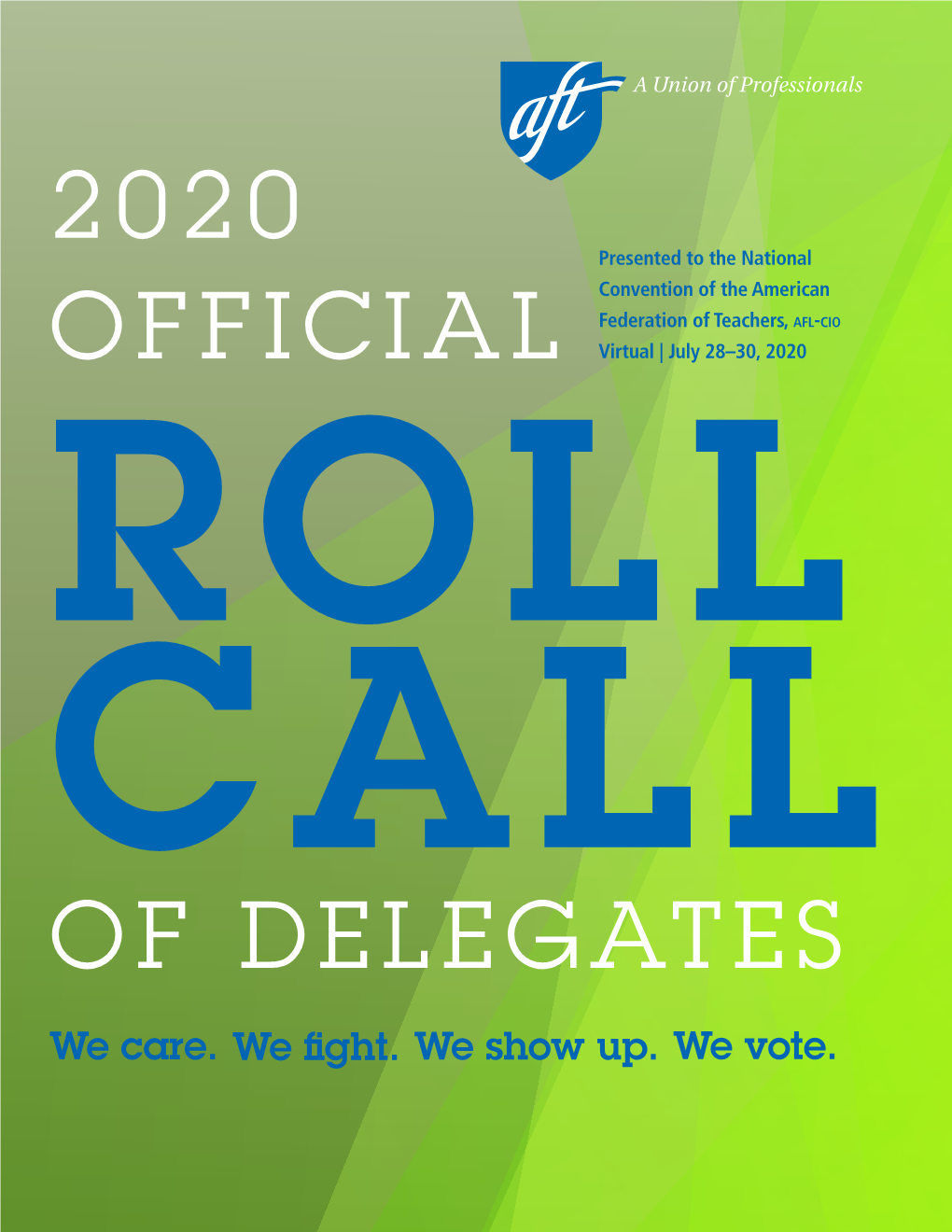 2020 Official Roll Call of Delegates