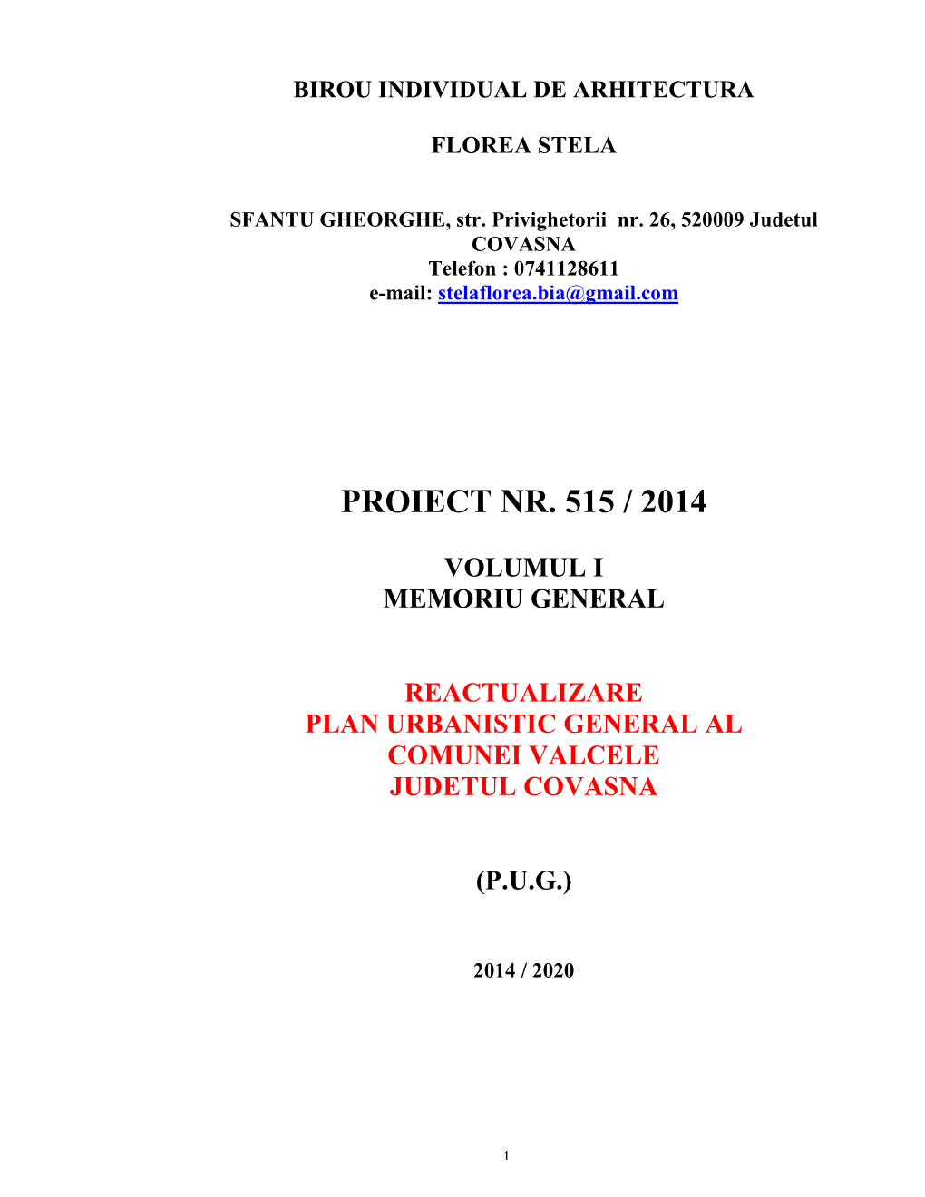 Proiect Nr. 515 / 2014