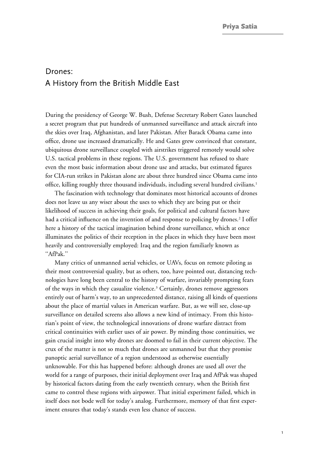 Drones: a History from the British Middle East