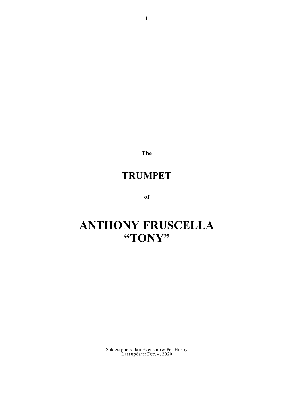 Anthony Fruscella “Tony”