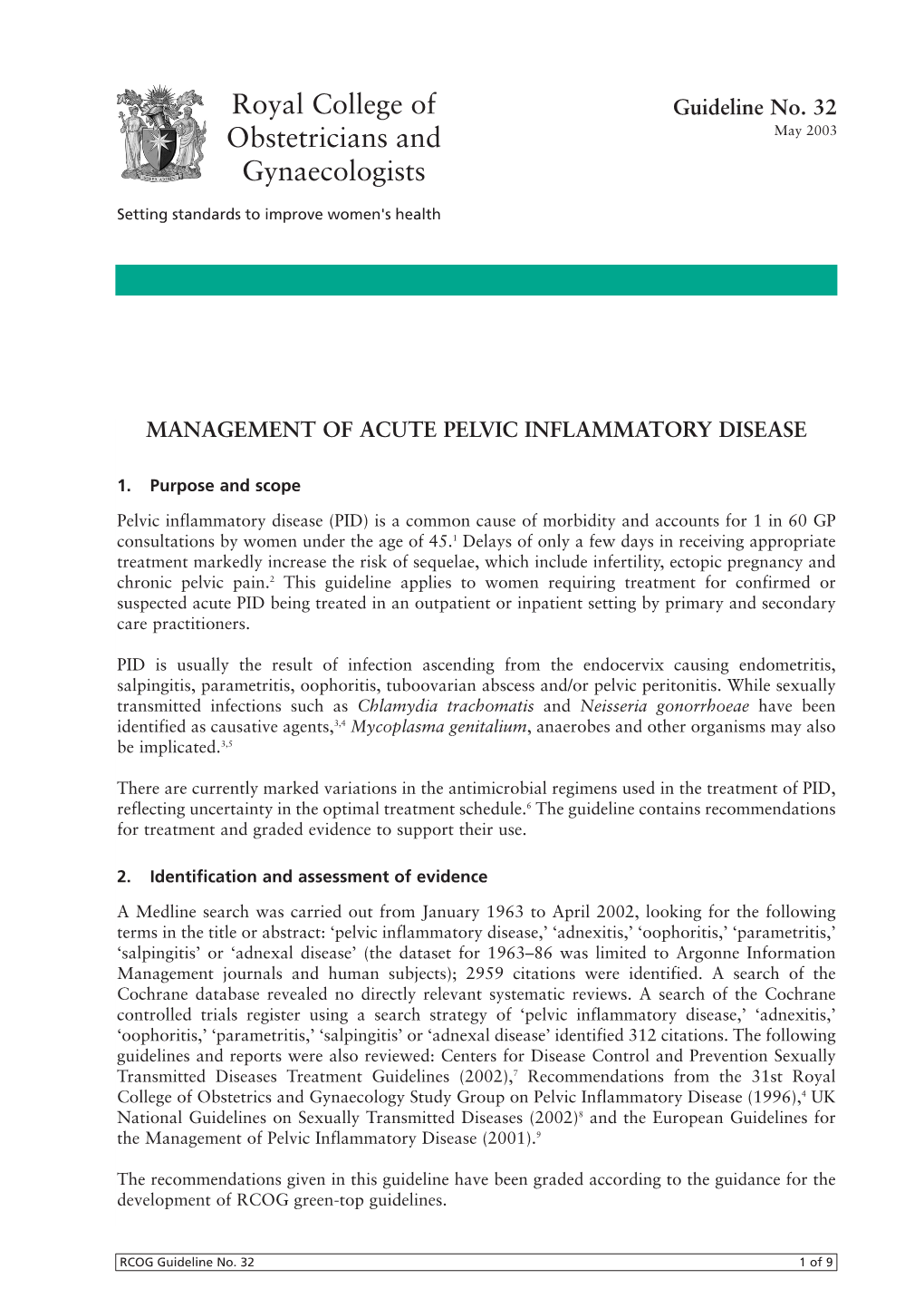 Management of Acute Pelvic Inflammatory Disease