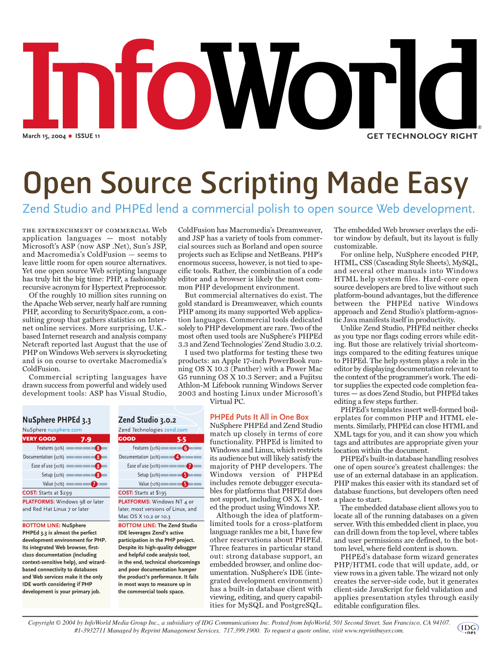 Open Source Scripting Made Easy Zend Studio and Phped Lend a Commercial Polish to Open Source Web Development