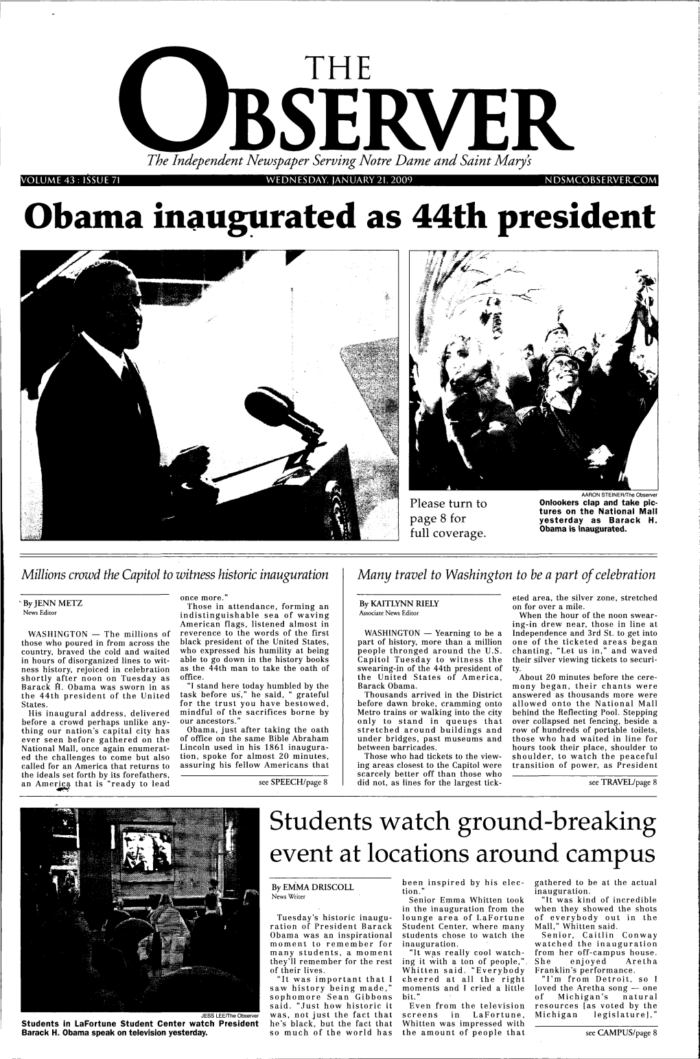 Obama Inau~Rated As 44Th President
