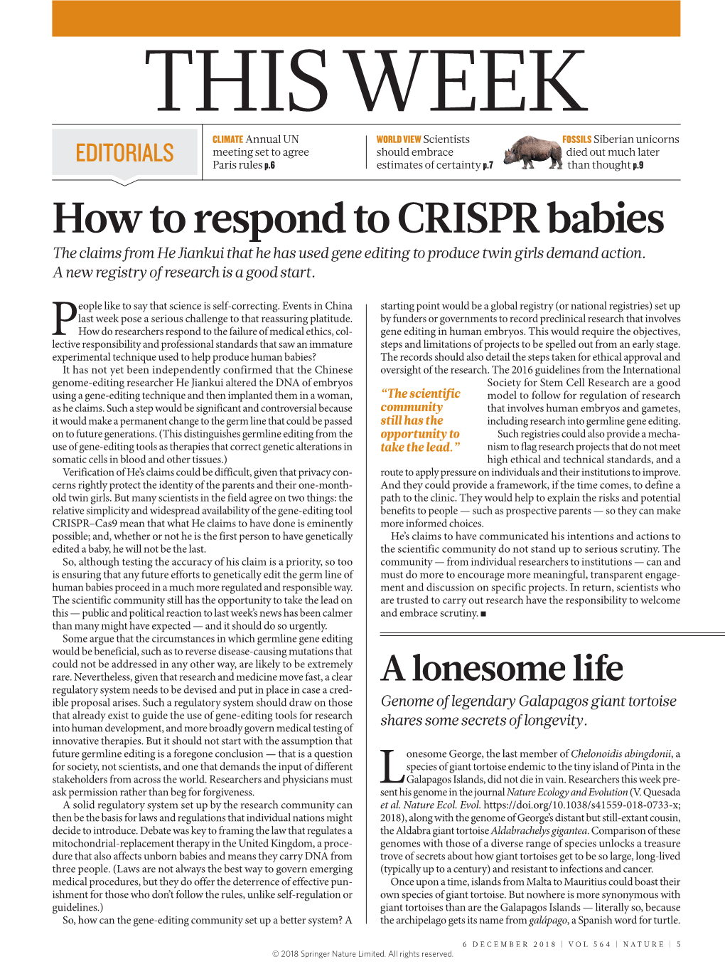 How to Respond to CRISPR Babies the Claims from He Jiankui That He Has Used Gene Editing to Produce Twin Girls Demand Action