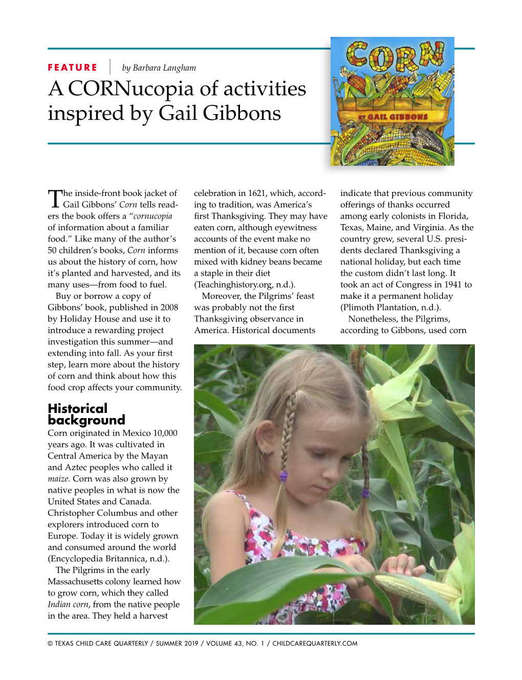 A Cornucopia of Activities Inspired by Gail Gibbons