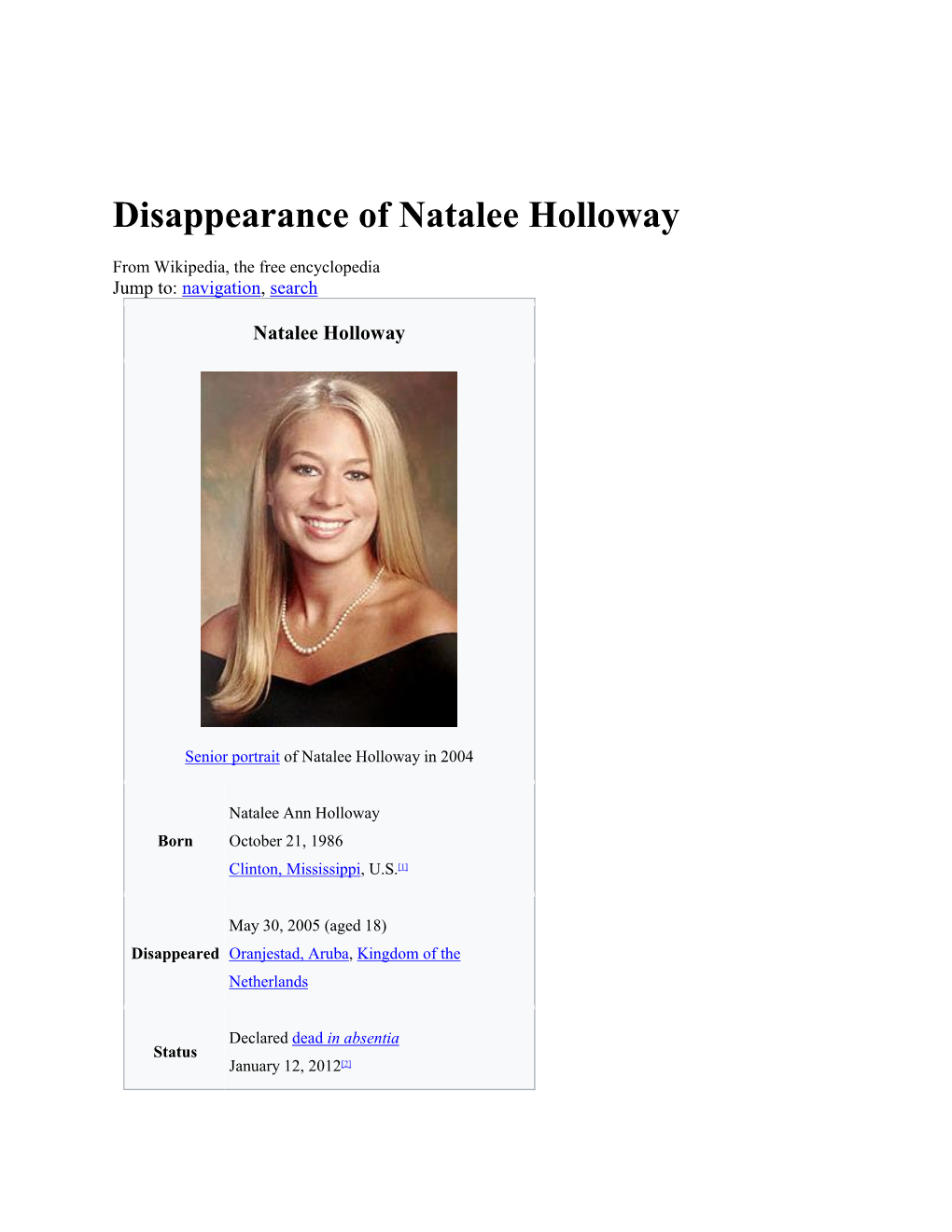 Natalee Holloway