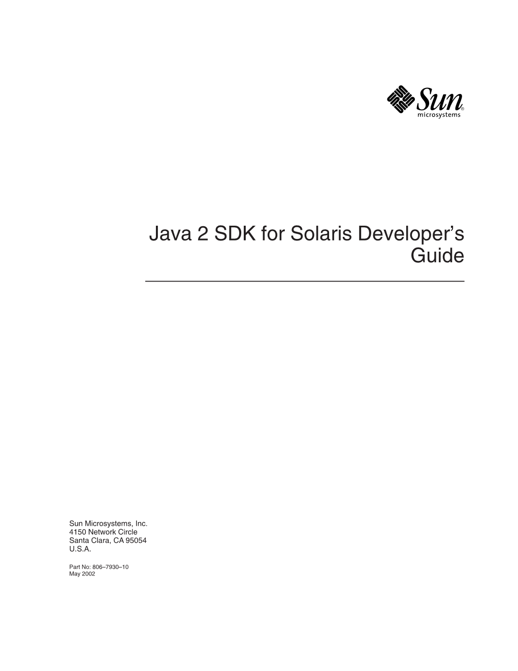 Java 2 SDK for Solaris Developer's Guide