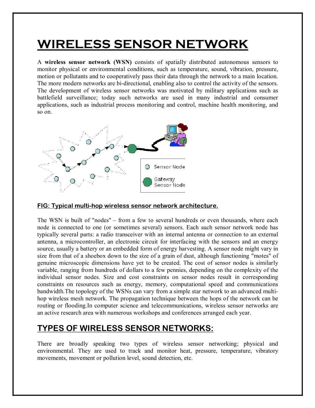 Wireless Sensor Network