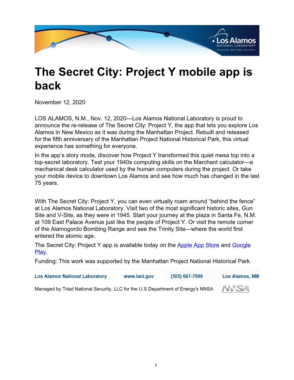 The Secret City: Project Y Mobile App Is Back