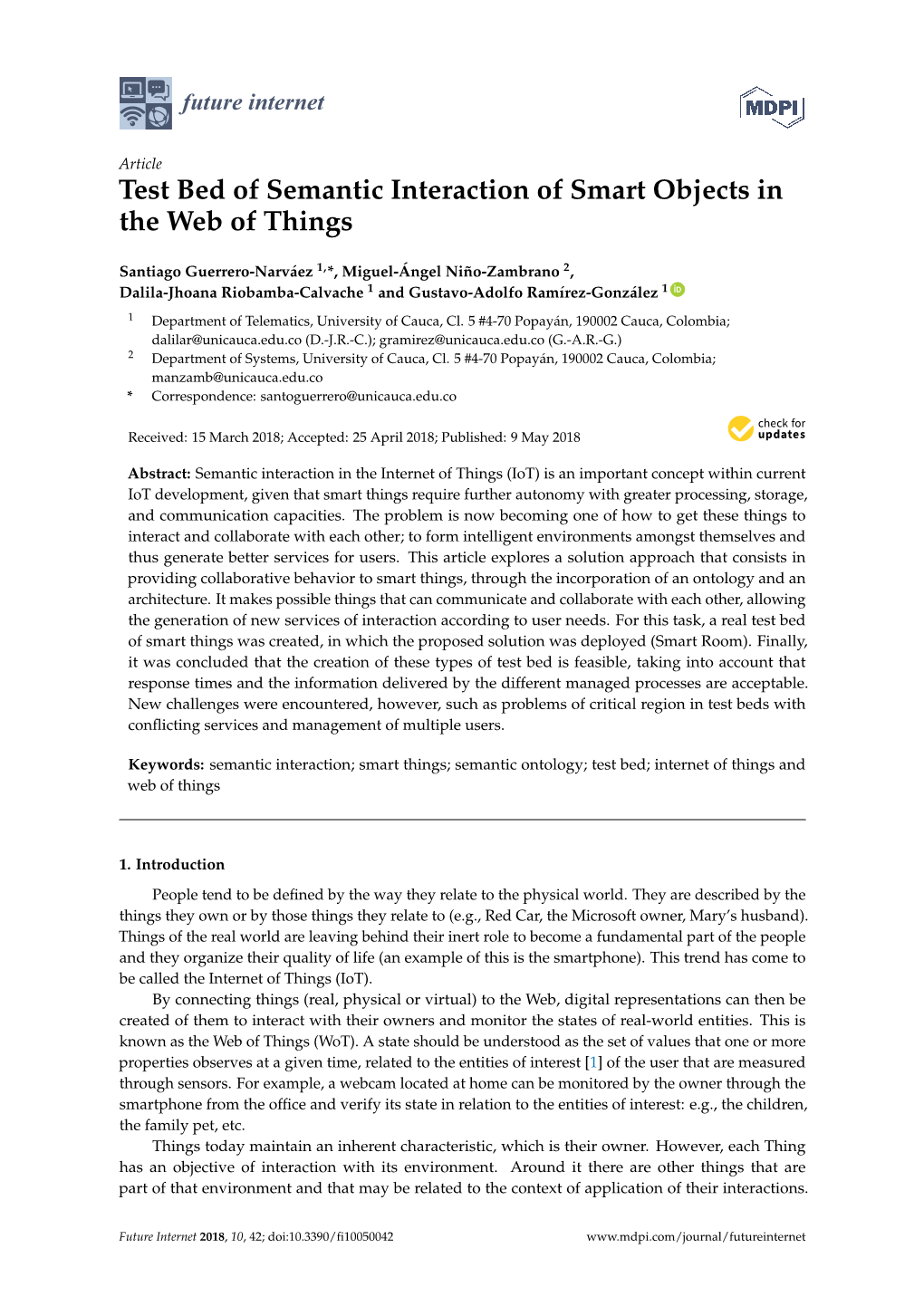 Test Bed of Semantic Interaction of Smart Objects in the Web of Things