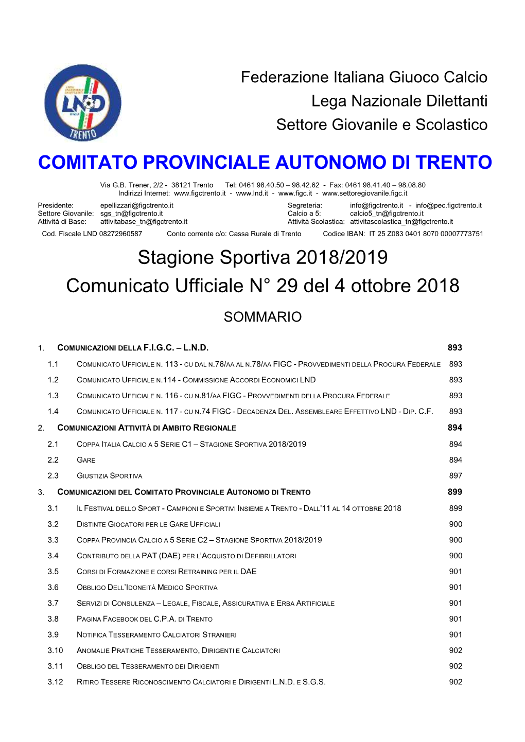 Comitato Provinciale Autonomo Di Trento