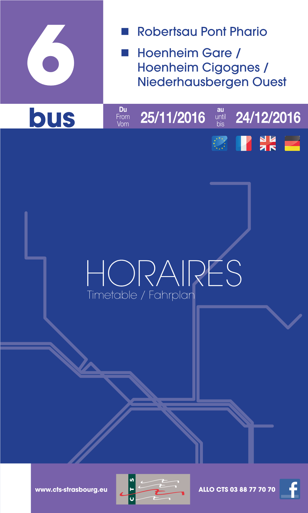 HORAIRES Timetable / Fahrplan