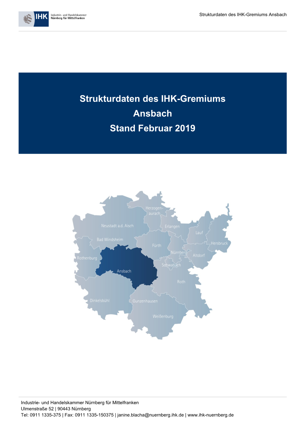 Strukturdaten Des IHK-Gremiums Ansbach