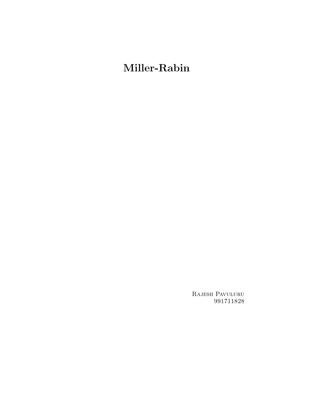 Miller-Rabin