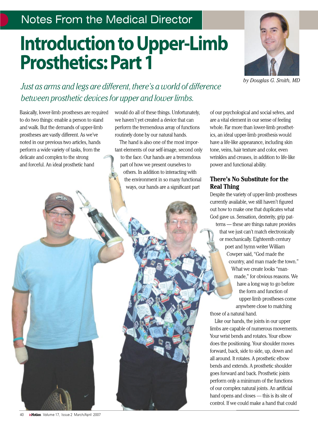 Introduction to Upper-Limb Prosthetics: Part 1 by Douglas G