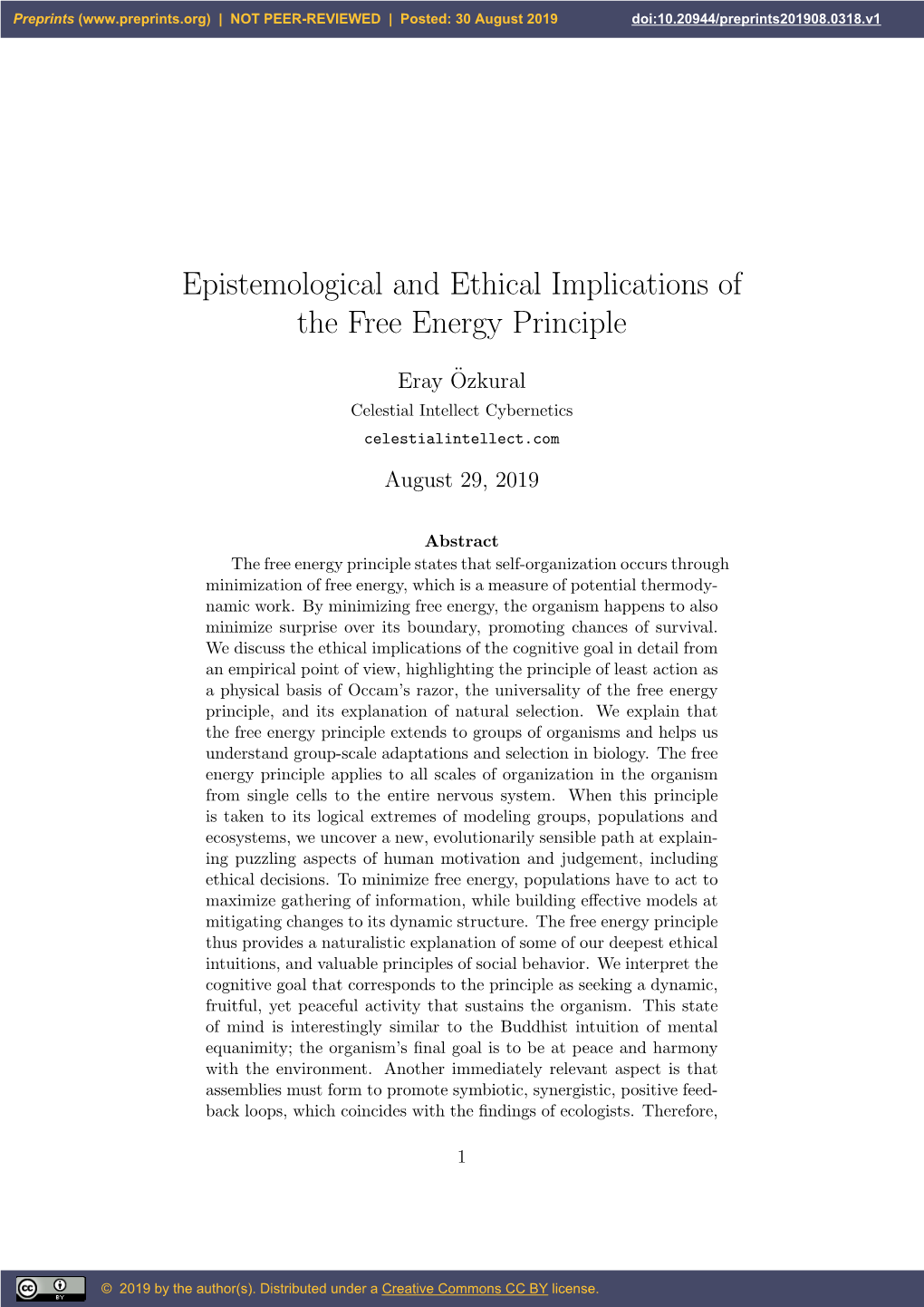 Epistemological and Ethical Implications of the Free Energy Principle