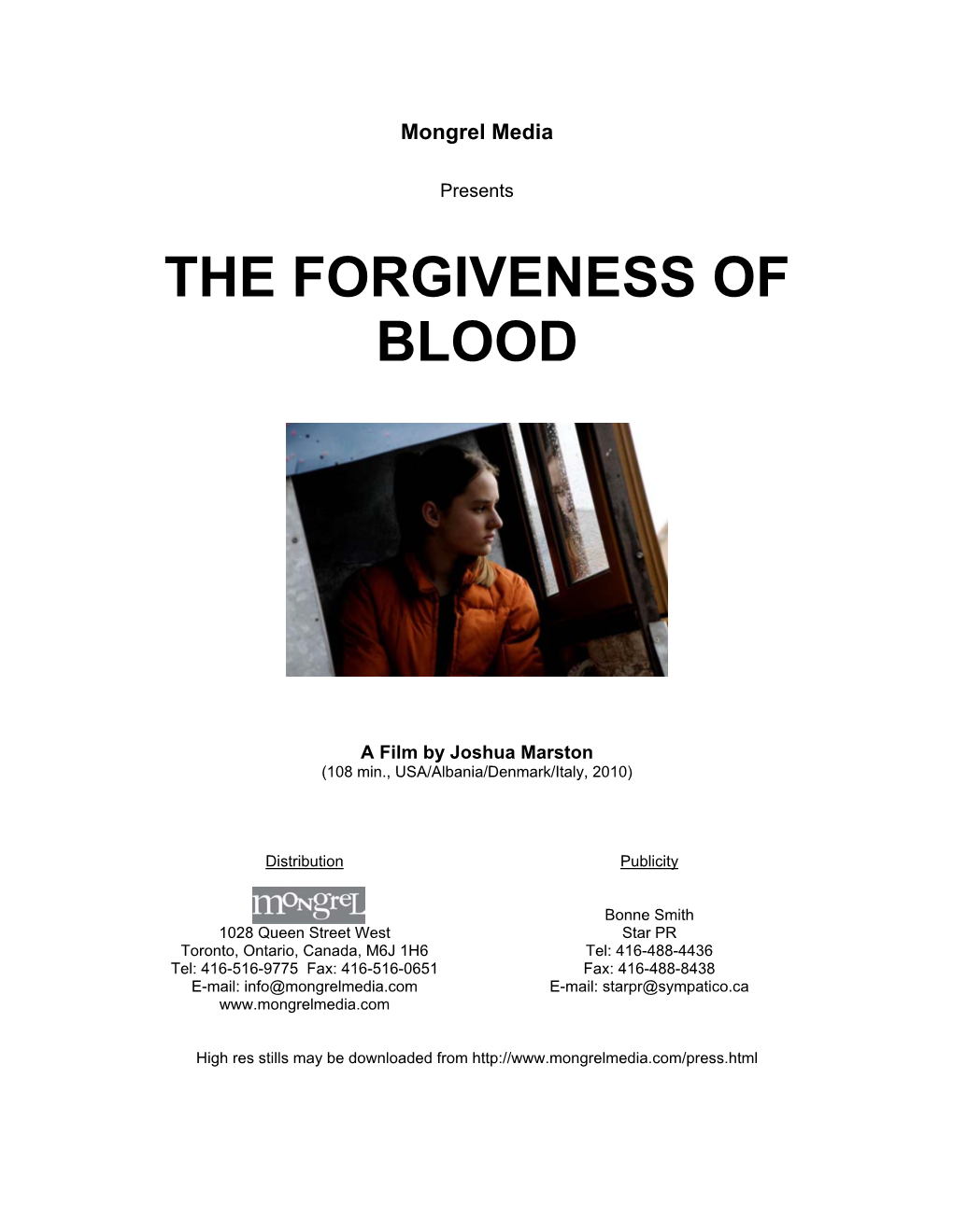 The Forgiveness of Blood