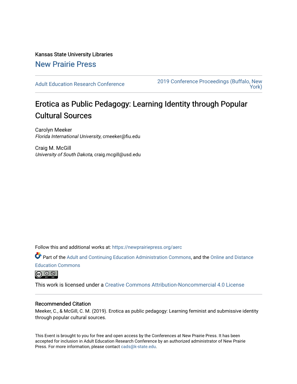 Erotica As Public Pedagogy: Learning Identity Through Popular Cultural Sources