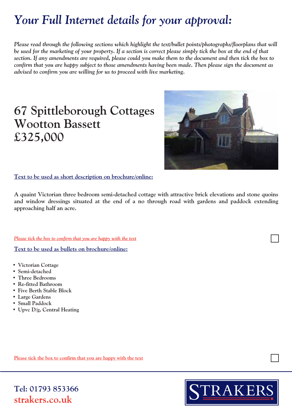 67 Spittleborough Cottages Wootton Bassett £325,000 Your Full Internet