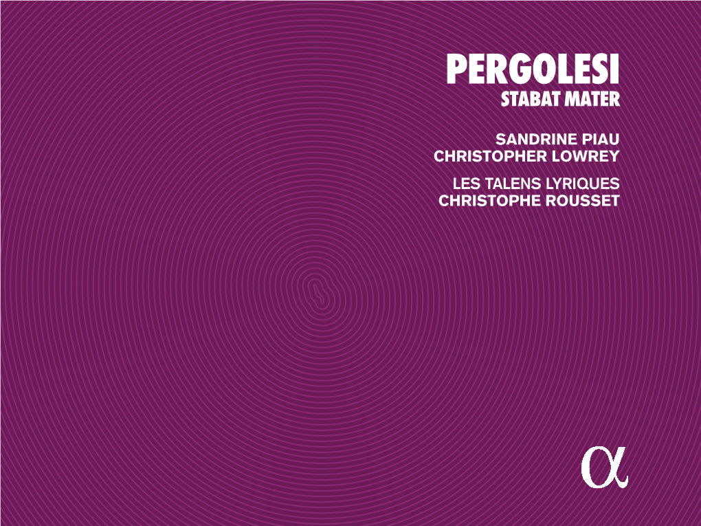 Giovanni Battista Pergolesi (1710-1736) STABAT Mater, P.77 1 I