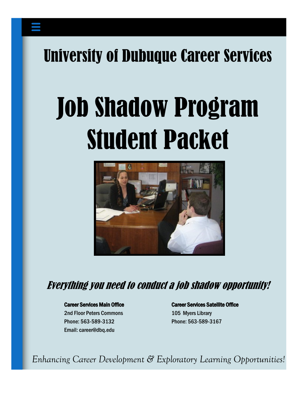 Job Shadow Program Student Packet