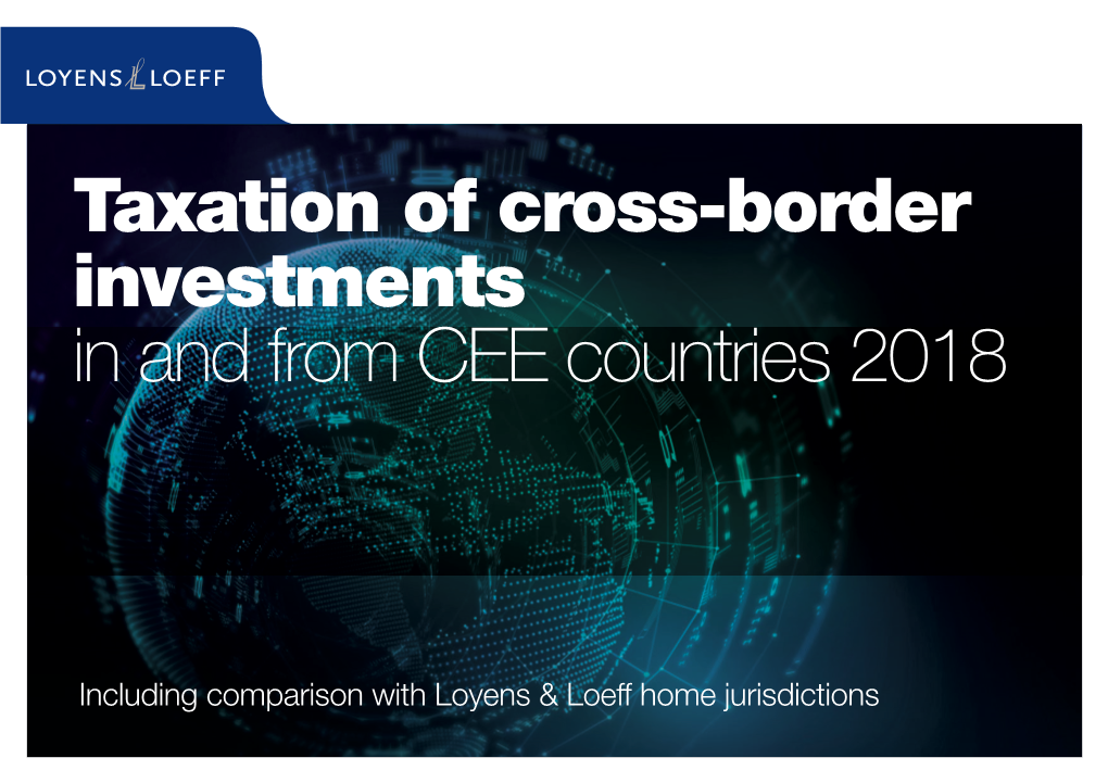 Taxation of Cross-Border Investments in and from CEE Countries 2018