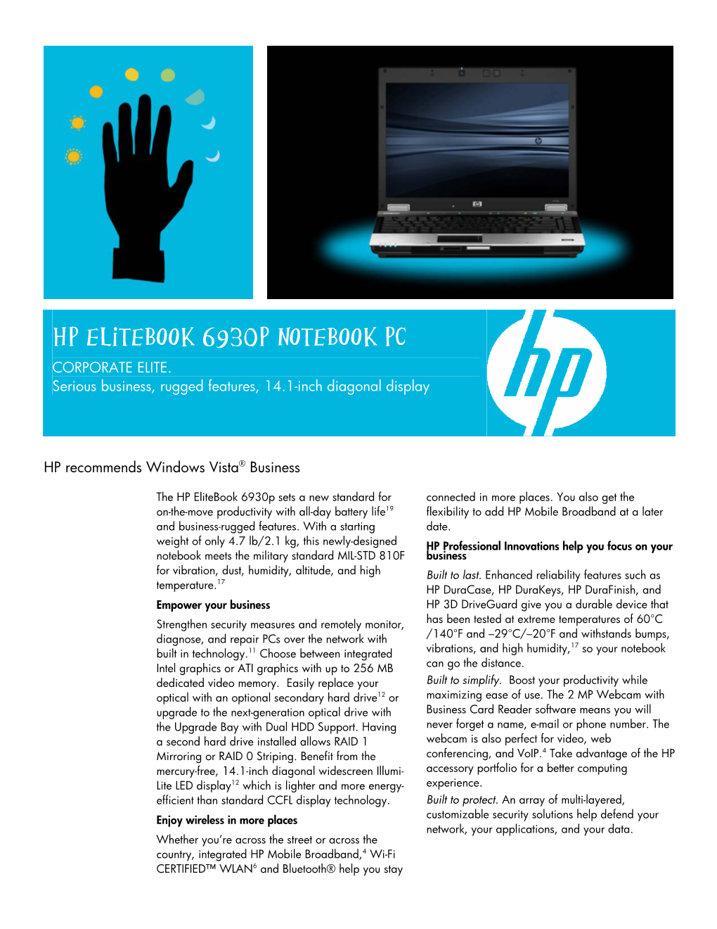 HP Elitebook 6930P Notebook PC