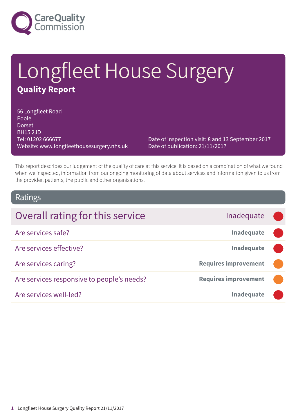 Longfleet House Surgery Newapproachcomprehensive Report