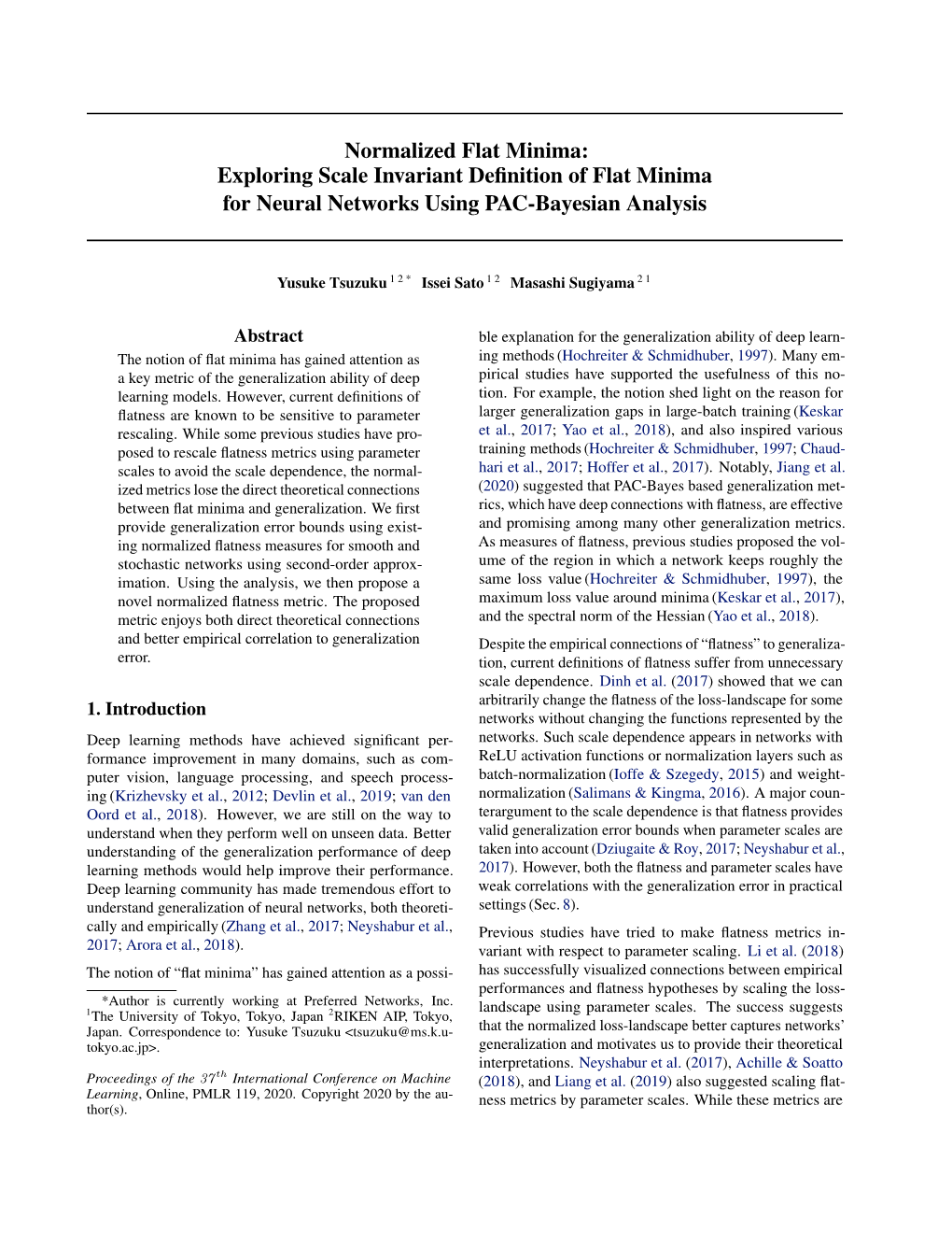 Exploring Scale Invariant Definition of Flat Minima for Neural Networks