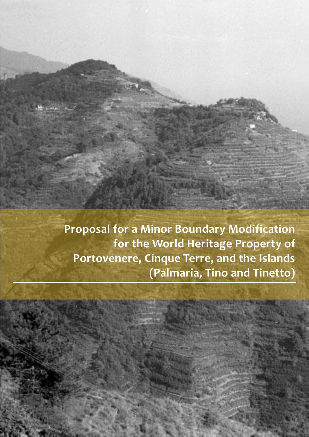 Proposal for a Minor Boundary Modification for the World Heritage Property of Portovenere, Cinque Terre, and the Islands (Palmaria, Tino and Tinetto)