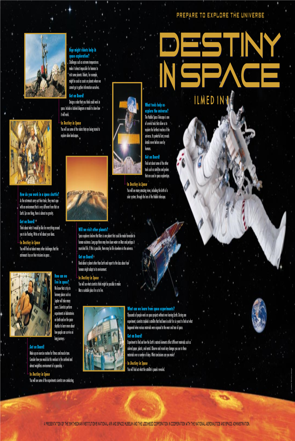 Destiny in Space Teaching Poster