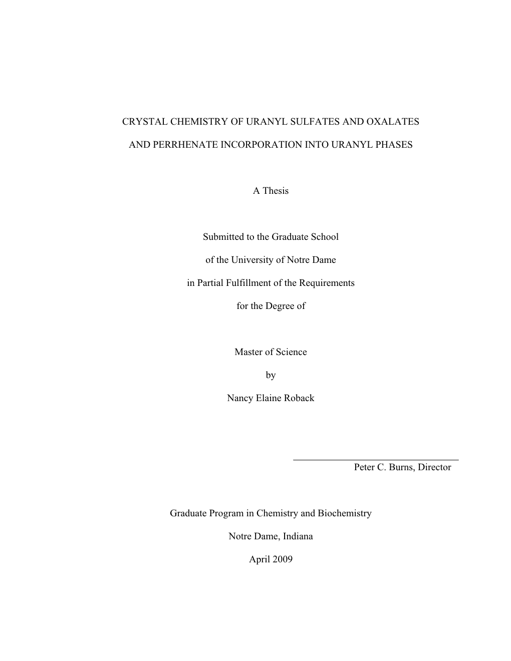 Crystal Chemistry of Uranyl Sulfates and Oxalates And