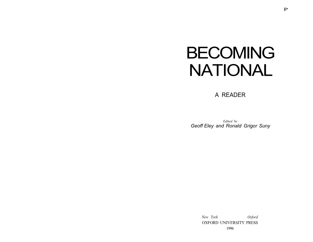 Becoming National