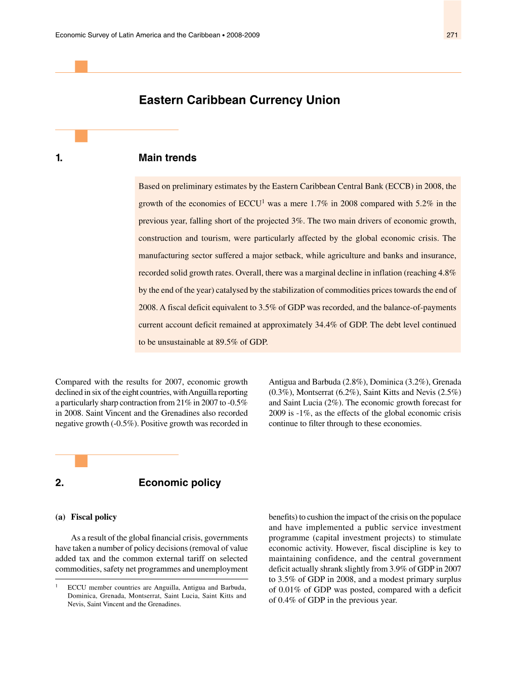 Eastern Caribbean Currency Union