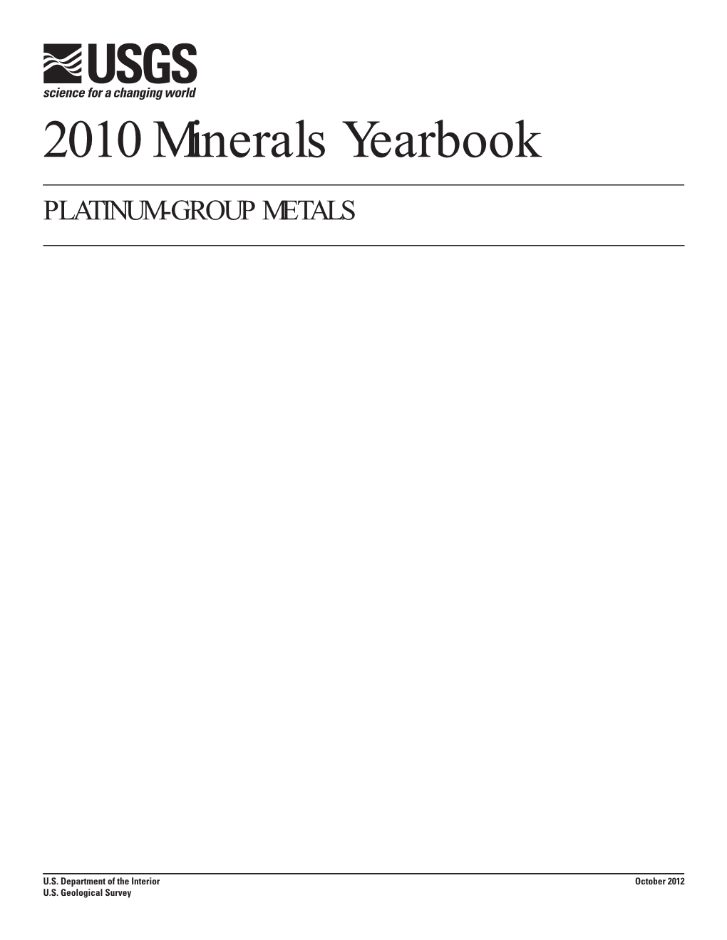 2010 Minerals Yearbook