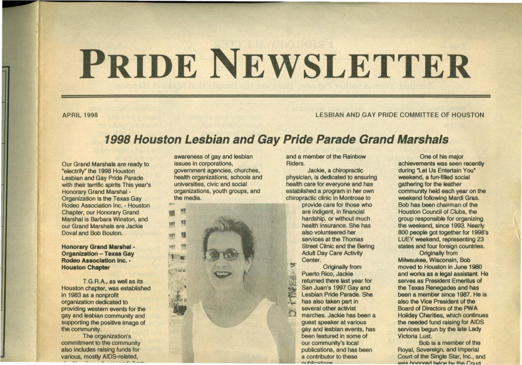 Pride Newsletter