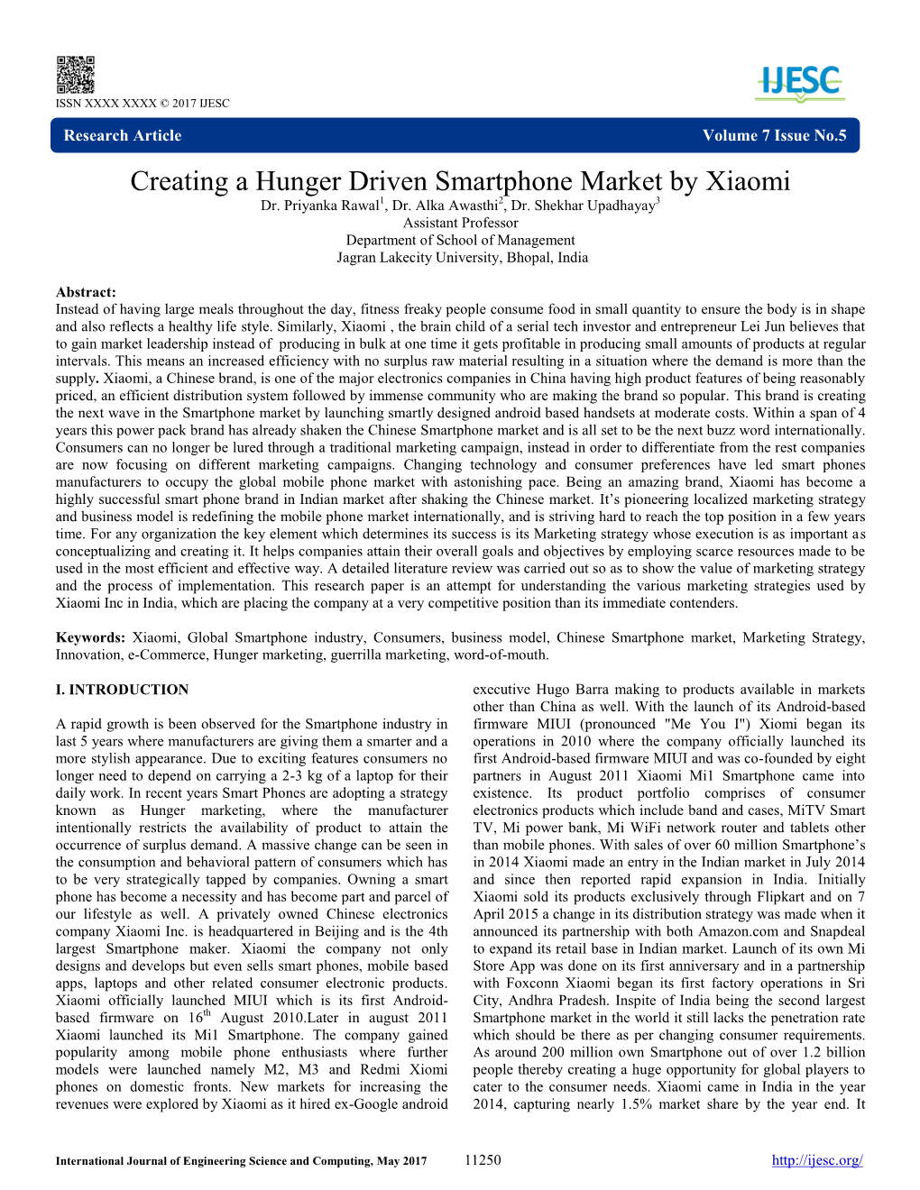 Creating a Hunger Driven Smartphone Market by Xiaomi Dr