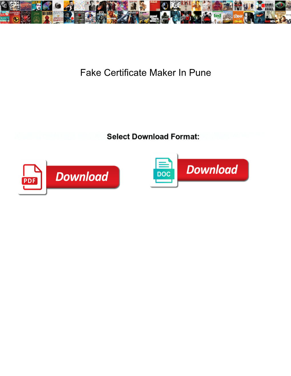 Fake Certificate Maker in Pune