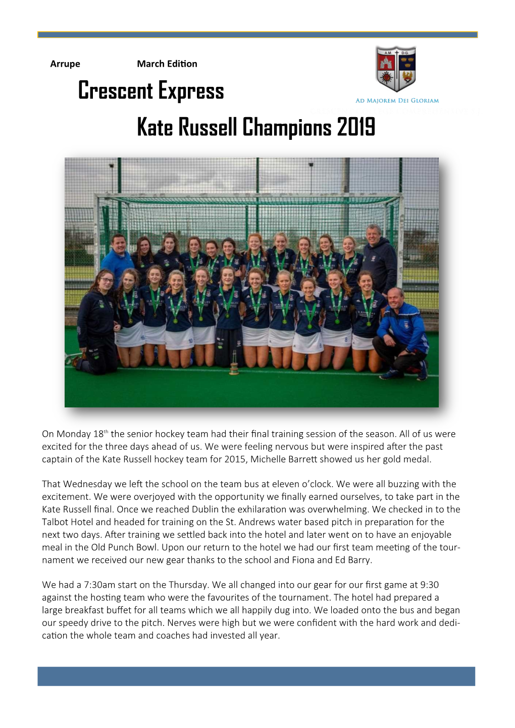 Crescent Express Kate Russell Champions 2019