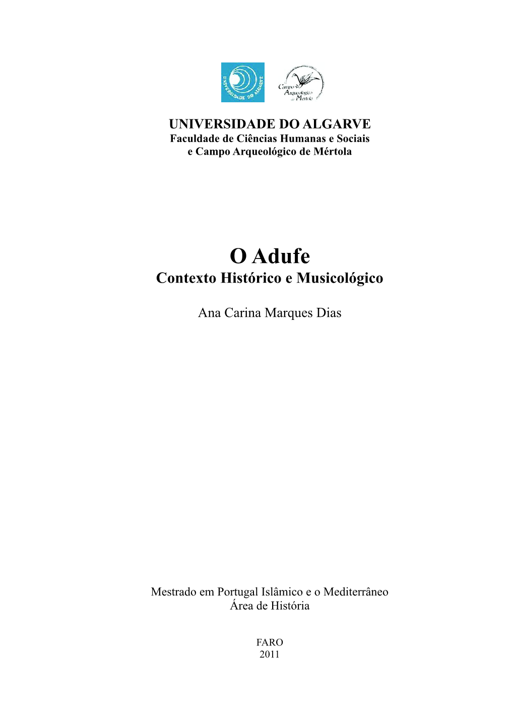 O Adufe Contexto Histórico E Musicológico