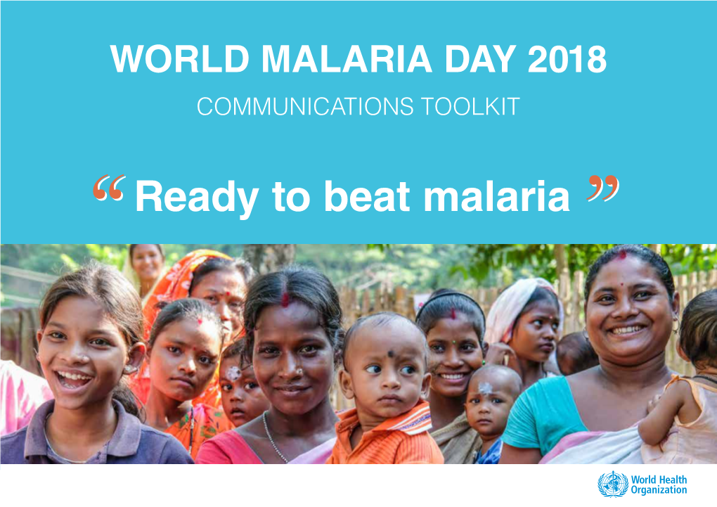 World Malaria Day 2018 -- Media Toolkit