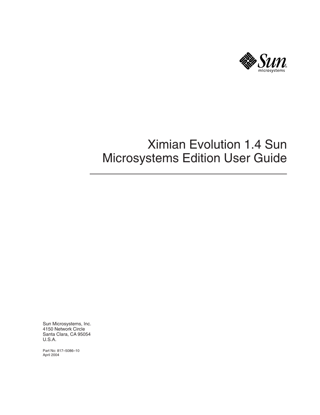 Ximian Evolution 1.4 Sun Microsystems Edition User Guide