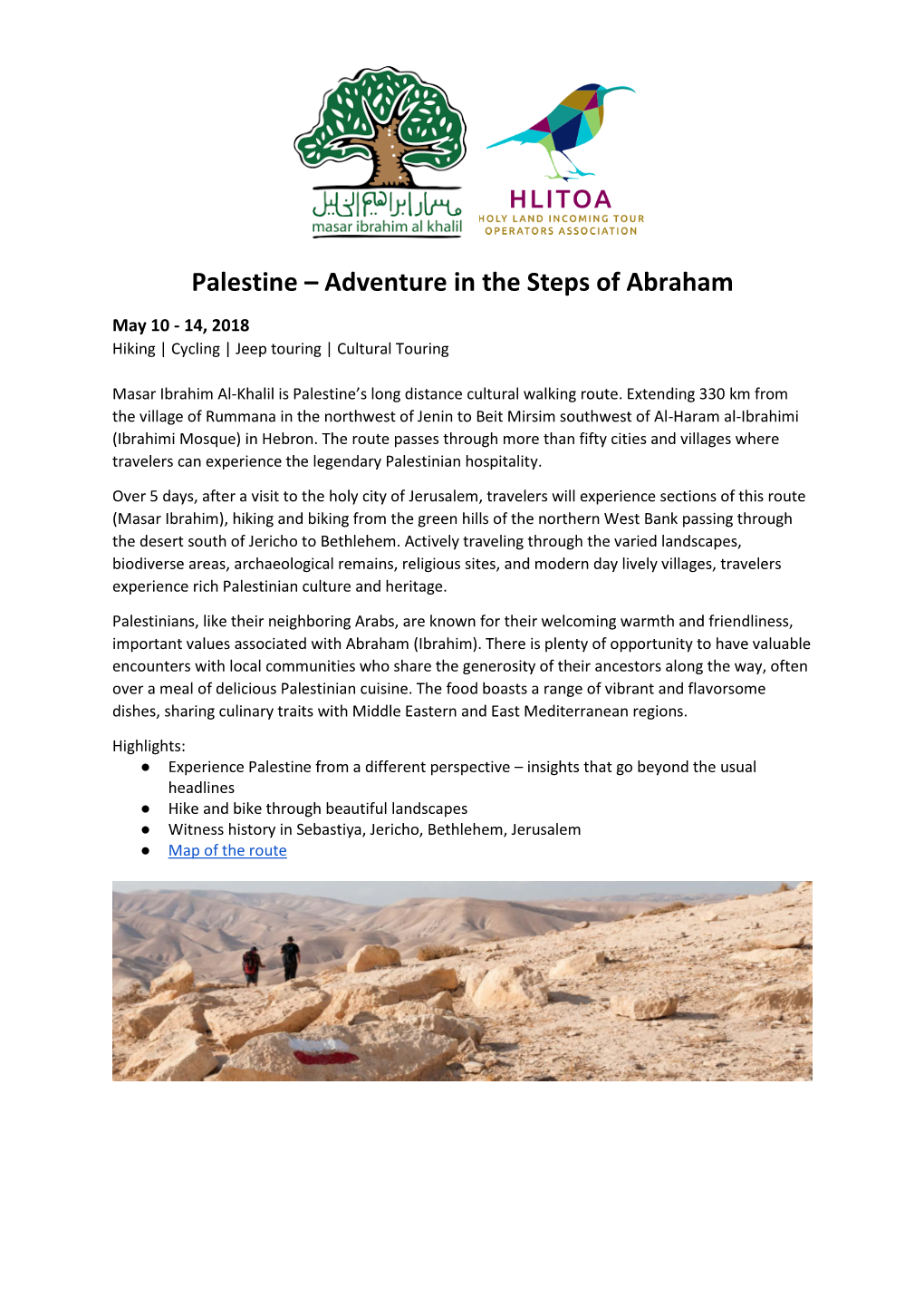 Palestine – Adventure in the Steps of Abraham