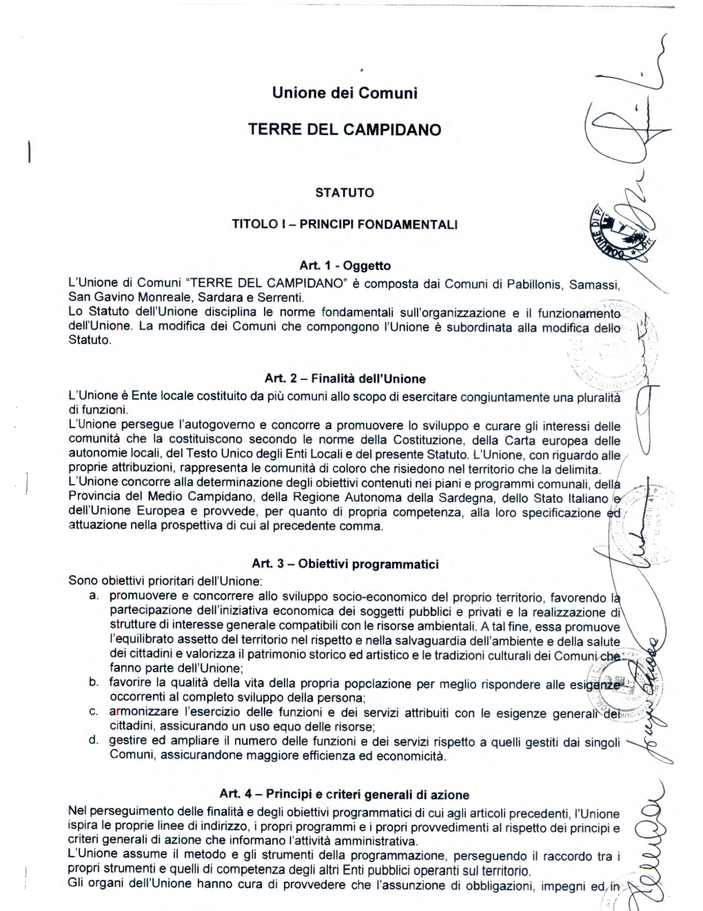 Unione Dei Comuni TERRE DEL CAMPIDANO