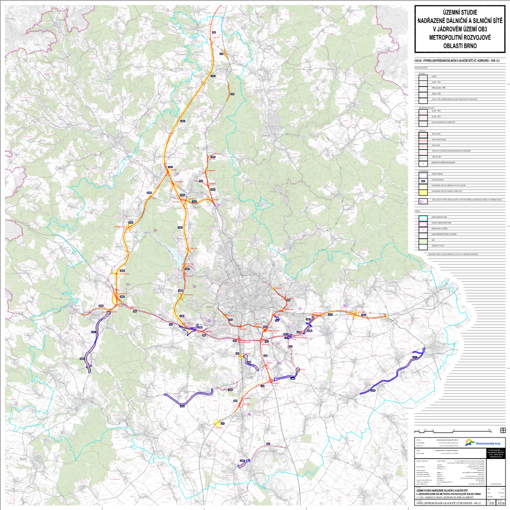 Oblasti Brno Metropolitní Rozvojové V Jádrovém Území Ob3 Nadřazené Dálniční a Silniční Sítě Územní Studie