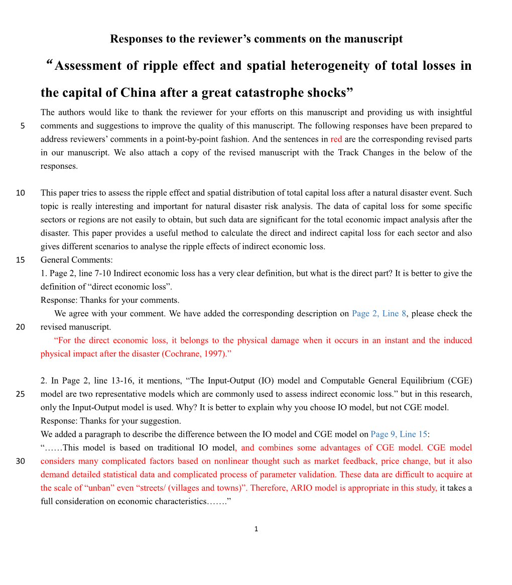 “Assessment of Ripple Effect and Spatial Heterogeneity of Total Losses