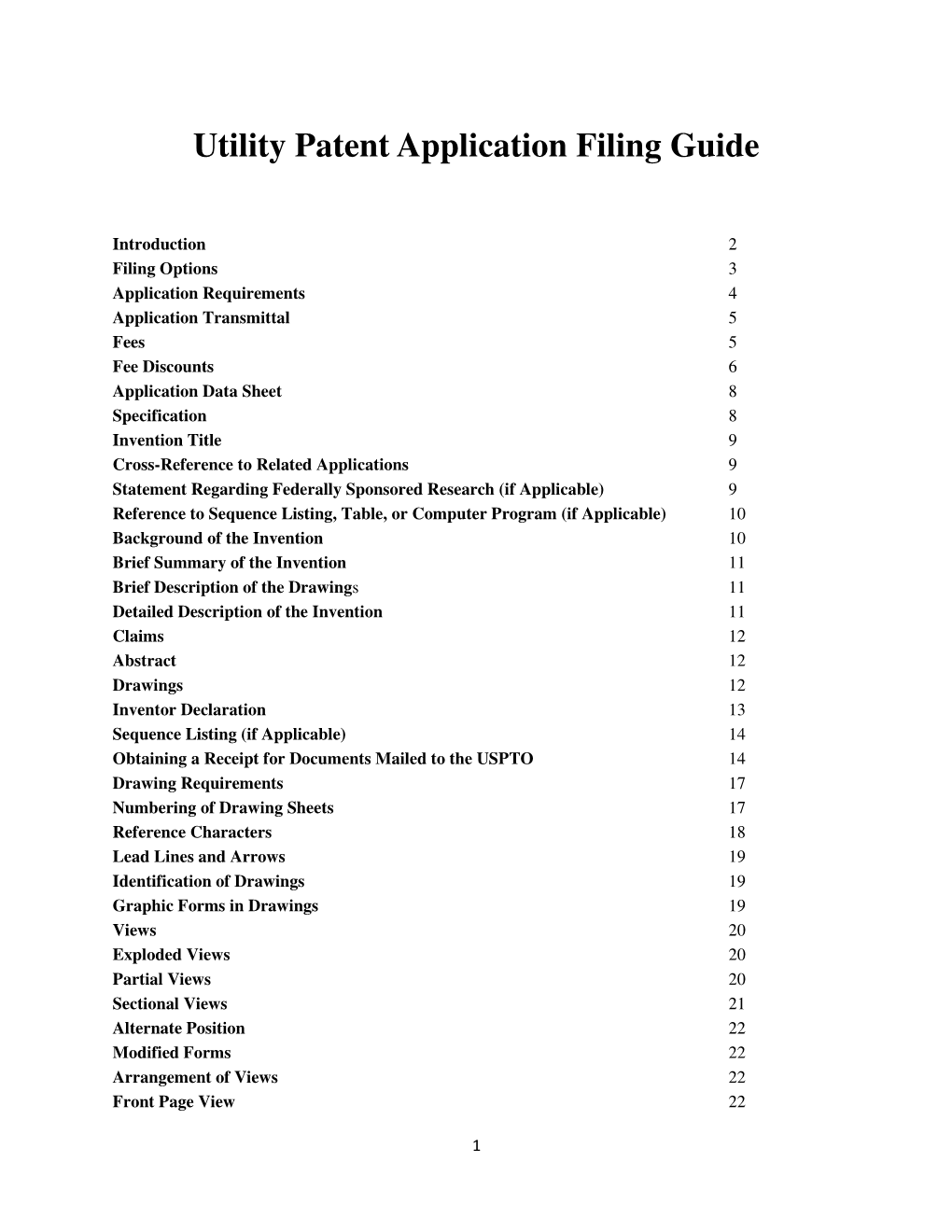 Utility Patent Application Filing Guide