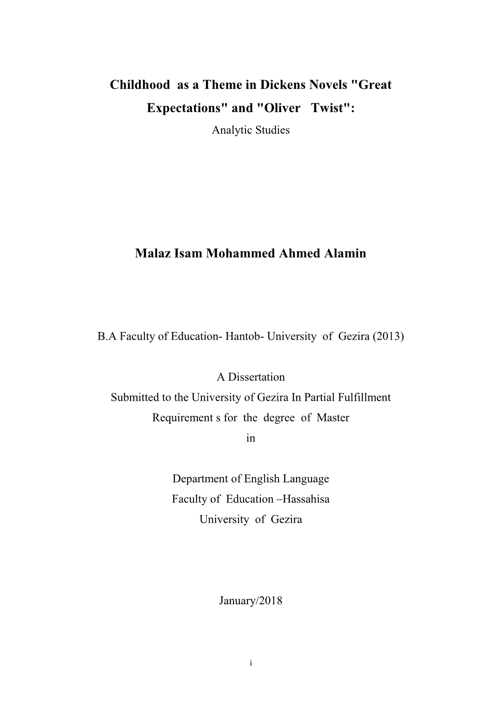 Childhood As a Theme in Dickens Novels "Great Expectations" and "Oliver Twist": Analytic Studies